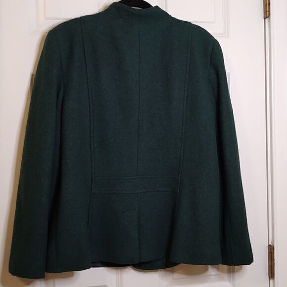 Talbot's Green Wool Blend Coat Jacket Size 16 - Picture 5 of 8